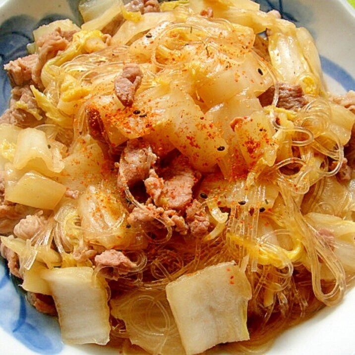 白菜と豚肉の和風春雨煮 レシピ 作り方 By Mint74 楽天レシピ